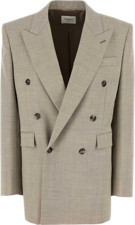 Saint Laurent Cappuccino Wool Blazer