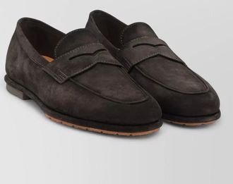 Santoni leather loafers
