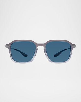 Barton Perreira Men & apos;s Delon Acetate and Titanium Rectangle Sunglasses