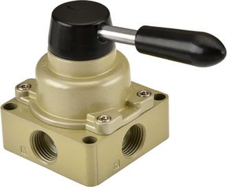 OEM V&aacute;lvula Rotativa De Palanca Manual Hv-04 Pt1/2, 3 Posiciones, 4 V&iacute;as, Control De Flujo De Aire