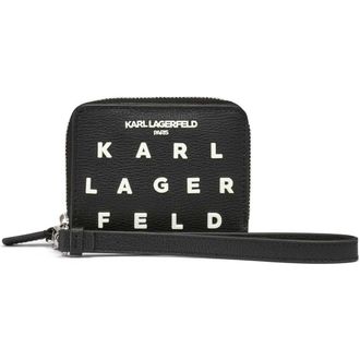Karl Lagerfeld Jacqueline Small Wallet in Black/white at Nordstrom