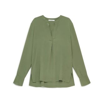 Maliparmi Maliparmi, Overhemden, Dames, Groen, XL, Fluid Crepe Shirt