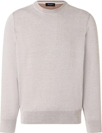 Maerz Truien & Vesten, Heren, Beige, XL, Ronde hals knitwear