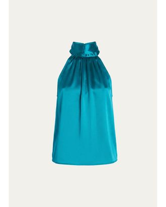 Retrof&ecirc;te Martina Satin Halter Top