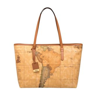 Alviero Martini 1A Classe Tote Bags, female, Beige, Size: ONE SIZE Geo Classic Shopping Bag