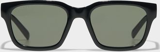 Gucci Opaque acetate rectangular sunglasses