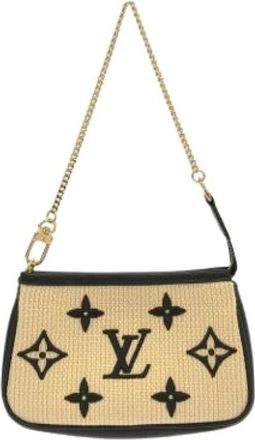 Louis Vuitton Pre-owned Monogram Pochette - Dames - Vintage Mini Tas - Beige - ONE Size - Katoen - Vintage