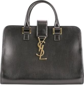 Saint Laurent Pre-owned Baby Cabas Leather 2way Bag - Dames - Vintage Handtas - Zwart - ONE Size - Leer - Vintage