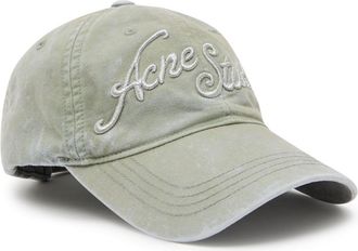 Acne Studios Logo-embroidered Cotton cap - Grey - One Size