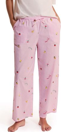 Etam Brisa Cotton Pajama Pants in Candy-Pink at Nordstrom, Size X-Large