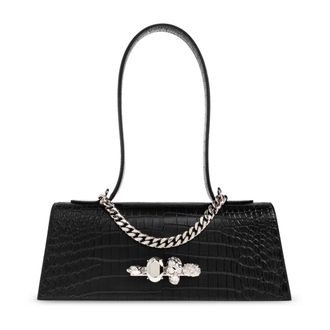 Alexander McQueen Dames, Tassen, Zwart, Maat: ONE Size Leer