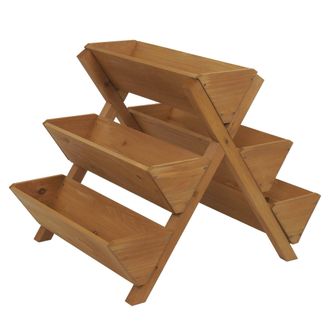 Hhg Nunca Usado] Escalera Para Plantas Hhg 646, Estanter&iacute;a Para Flores, Escalera Para Hierbas Arom&aacute;ticas, Macetero Elevado, 5 Cajas 56x56x70 Para Exterior