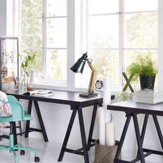 Tosel Lampe bureau metal Alt.66cm grisPantalla: antracita