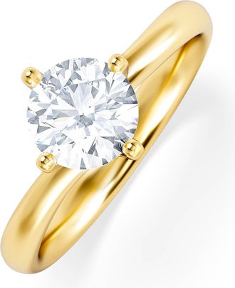 The Diamond Store Certified 1.00CT Lily 18K Gold Engagement Ring G/SI2
