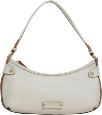 Ferragamo Tweedehands leren schoudertassen - Dames - Vintage Handtas - Wit - ONE Size - Leer - Vintage