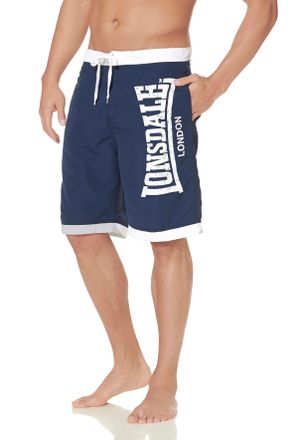 Lonsdale Boardshorts LONSDALE CLENNELL, Herren, Gr. 4XL, N-Gr, blau (navy, wei&szlig;), Obermaterial: 100% Polyester. Futter: 100% Polyester, bedruckt, unifarben mit