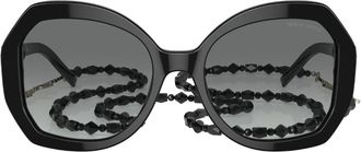 Giorgio Armani oversized tinted-lenses sunglasses - women - Polyamide/Plastic - 54 - Black