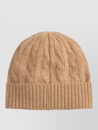 Ralph Lauren cable knit beanie hat ribbed cuff