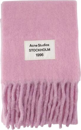 Acne Studios Roze Wollen Sjaal Alpaca - unisex - Wintersjaals - Roze - ONE Size - Wol - Accessoires