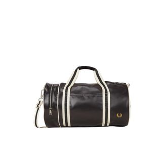 Fred Perry Classic Barrel Bag - Heren - Weekendtassen - Zwart - ONE Size - Polyester - Tassen