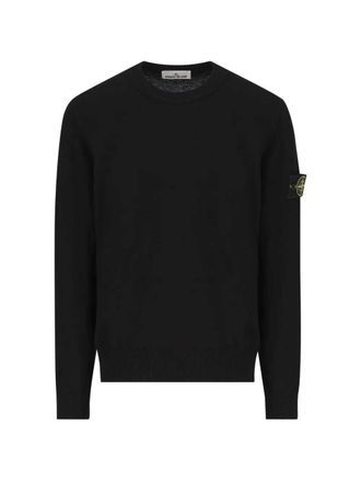 Stone Island sweatshirt met ronde hals en logopatch
