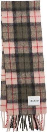 Closed Geruit Multicolor Alpacamix Sjaal - Dames - Wintersjaals - Veelkleurig - ONE Size - Accessoires