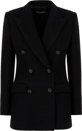 Dolce & Gabbana Wool Jacket - Dames - Blazers - Zwart - M - Wol - Jassen