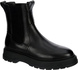 Franco Fortini Ragnar - Mens Leather Slip-On Lug Sole Chelsea Boots, Black, 9 UK