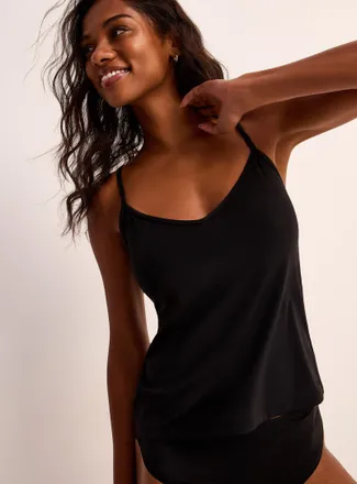 Miiyu Womens Smoothing stretch V-neck Cami Top