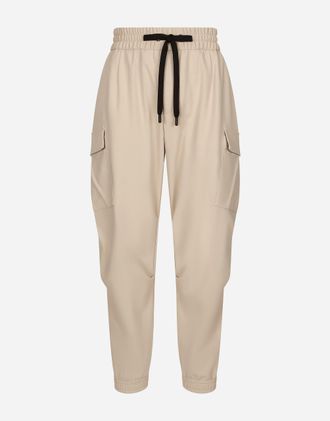 Dolce & Gabbana Stretch Cotton Cargo Pants With Tag - Man Pants And Shorts Beige 48