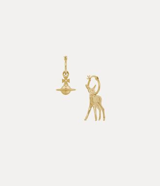 Vivienne Westwood Monette Small Earrings Gold Swarovski Crystals Women