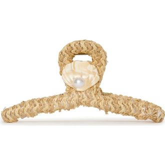 Lele Sadoughi Raffia Shell Claw Clip in Natural 250 at Nordstrom
