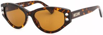 Moschino Sunglasses Cat Eye Full Rim, Dark Havana Frame And Brown Lens Mos109/s008670