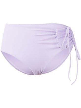 CHRISTOPHER ESBER ruched side-tie swimming briefs - Purple
