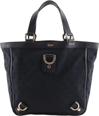 Gucci Black Gg Canvas Handbag Tote Bag (Pre-Owned)