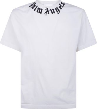 Palm Angels Neck Logo Regular Tee