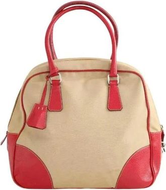 Prada Pre-owned Handbags, female, Beige, Size: ONE SIZE Pre-owned Vintage Shoulder Bag