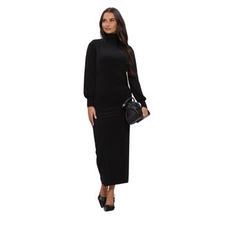 Notre-V NV-Isella Maxi Jurk - Dames - Jurken - Zwart - Maat: XS Zijde