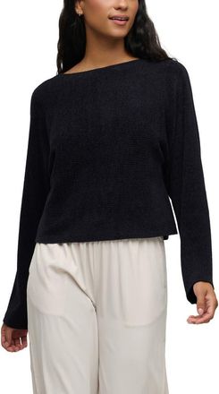 Barefoot Dreams CozyChic Ultra Lite Rib Dolman Shirt in Black at Nordstrom, Size X-Large