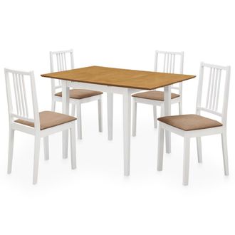 vidaXL Vidaxl - Juego De Muebles De Comedor 5 Piezas Mdf Blanco