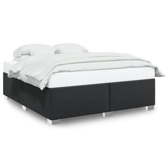 Berkfield Home Bed Frame without Mattress Black&not;Super King Faux Leather in Black | Size: Super King