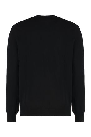 Comme Des Gar&ccedil;ons Wool Logo-Embroidered Cardigan - Black