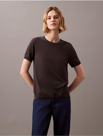 Calvin Klein Womens Fine Gauge Viscose Sweater - Grey - XS