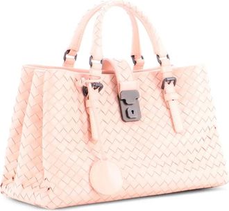 Bottega Veneta Roma Bag Intrecciato Nappa kleine shopper - Roze