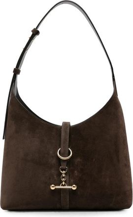 Strathberry Bar-detail Suede Shoulder Bag