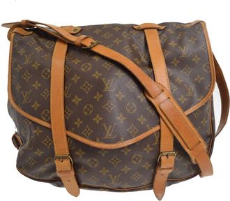 Louis Vuitton Saumur Monogram Canvas Brown Canvas Handbag (Pre-Owned)