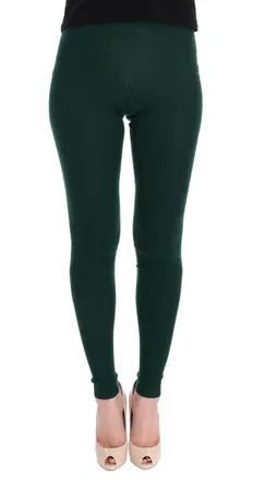 Dolce & Gabbana Green Cashmere Stretch Womens Tights