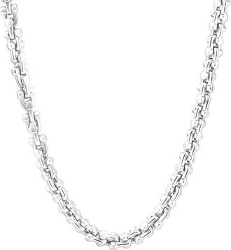 Pompeii3 Mens U-Shape 14k Gold (126gram) or Platinum (236gram) 7mm Link Chain Necklace 24