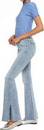 Kancan Mid Rise Flare Jean In Denim