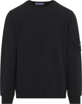 Stone Island Black Crew Neck Sweatshirt